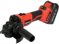 szlifierka kątowa 18v 125mm, bezszczotkowa 2*4ah+ładowarka - yt-828295