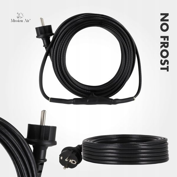 KABEL GRZEWCZY PRZEWÓD GRZEJNY Z TERMOSTATEM do rur rynny dachu 16W/m zdjęcie 9