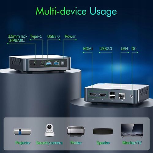 TRYCOO WL-6 MINI KOMPUTER PRZENOŚNY PC 8GB RAM 256GB INTEL N100 na Arena.pl