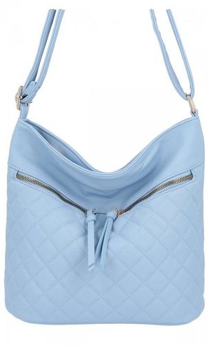 Herisson torebka worek zamek skóra ekologiczna pikowana błękitny 1052L2091 na Arena.pl