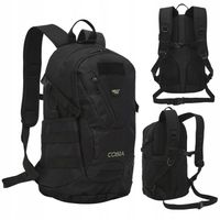 Plecak Turystyczny Trekkingowy Taktyczny Wojskowy Sportowy Czarny 25 L NILS