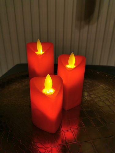 Świece walentynkowe zestaw 3 świeczek serc Świece serca czerwone białe na Arena.pl