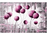 120CM 80CM OBRAZ ŚCIENNY ABSTRAKCYJNE DMUCHAWCE FUKSJI