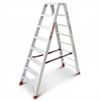 Drabina aluminiowa dwustronna 8 stopniowa FARAONE S2185ND - 3,20 m