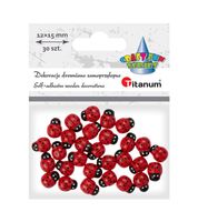 ozdoby drewniane biedronki 30 szt. 12x15mm titanum craft-fun series