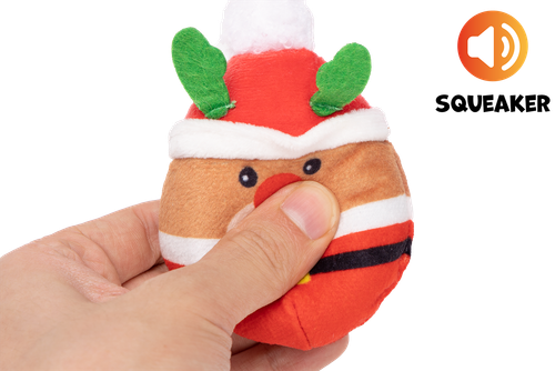 Zabawka dla psa Mini mikołaje w świątecznej czapce z piszczałką UNIQ PETS na Arena.pl