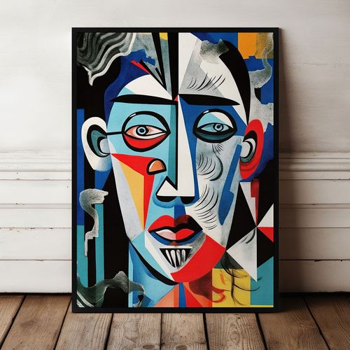 Plakat portret kubizm twarz picasso 40x50 cm w czarnej ramie na Arena.pl