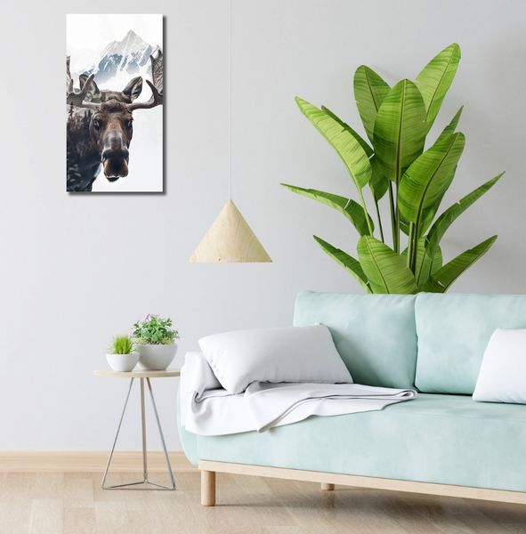 Obraz 30x60cm Łoś Duch Lasu zdjęcie 2