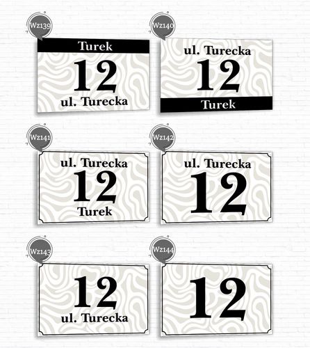 Tabliczka Tablica ADRESOWA ALUMINIOWA Numer domu cyfry ulica 30x20 na Arena.pl