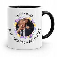 Kubek Czarny Donald Tusk Po Platforma Prezent Z Nadrukiem Ze Zdjęciem