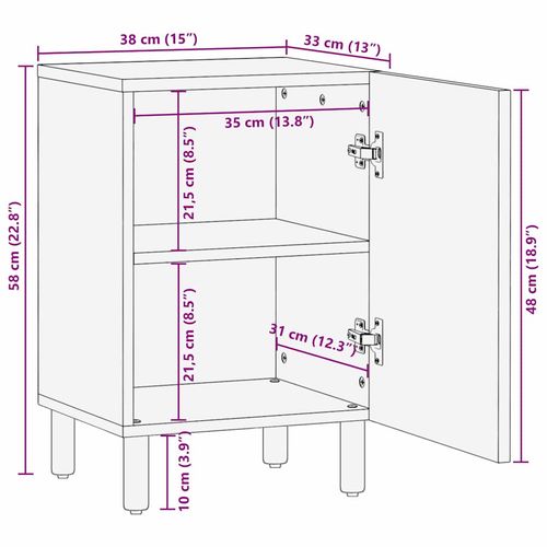 Szafka łazienkowa z półką Brązowy Lite drewno akacjowe na Arena.pl