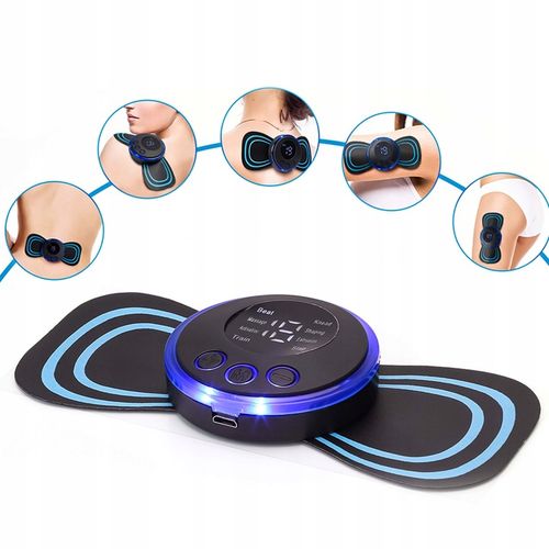 MASAŻER ELEKTROSTYMULATOR SZYI KARKU MIĘŚNI BRZUCHA EMS 8 TRYBÓW USB PILOT na Arena.pl