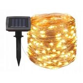 GIRLANDA SOLARNA 22M 200 LED CZUJNIK ZMIERZCHU IP44 OGRODOWA