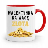 Kubek Czerwony Na Walentynki Na Wagę Złota Z Nadrukiem Ze Zdjęciem