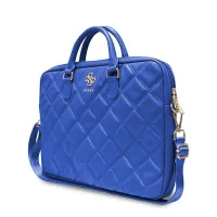 Torba Guess Quilted 4G na laptopa 16" - niebieska
