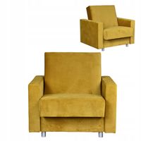 Fotel rozkładany Alicja złoty miodowy musztardowy