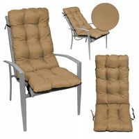 PODUSZKA NA KRZESŁO LEŻAK poduszka NA FOTEL OGRODOWY 48x48x75 beżowa