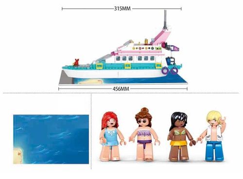 KLOCKI SLUBAN GD Statek jacht Wakacyjny 328 el. kompatybilne z LEG COB na Arena.pl