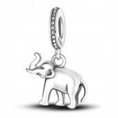 Zawieszka SREBRO 925 Charms Koralik Słoń Słonik