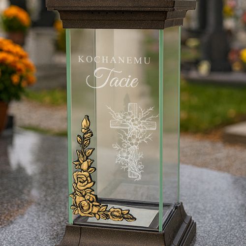 ZNICZ Lampion z GRAWEREM dla TATY na GRÓB na Arena.pl