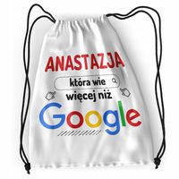 Plecak Dla Anastazji Sportowy Szkolny Worek Torba Z Nadrukiem Ze Zdjęciem