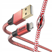 Kabel HAMA Ładujący/data Reflected USB typ A - Lightning 1.5m Czerwony