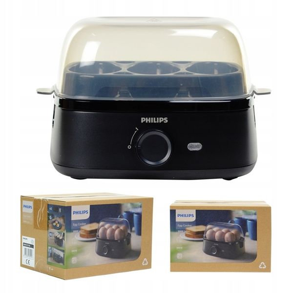Jajowar PHILIPS HD9137/90 urządzenie do gotowania jajek DO 6 JAJ 400W zdjęcie 1