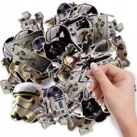 NAKLEJKI NA ZESZYT NALEPKA Z POSTACIAMI GWIEZDNE WOJNY STAR WZORY 6 SZT