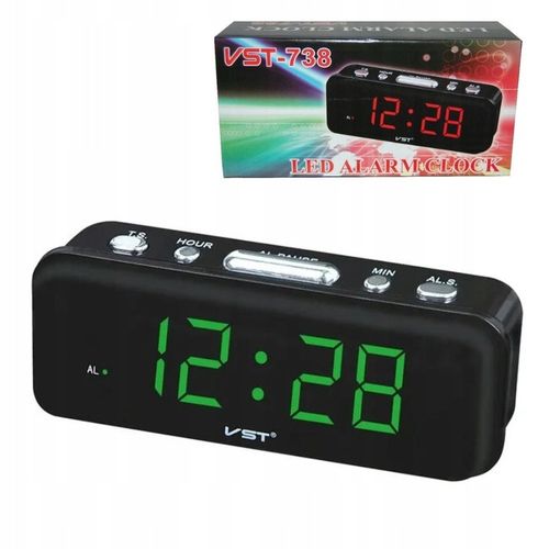 BUDZIK ZEGAR ELEKTRONICZNY SIECIOWY LED VST-738 na Arena.pl