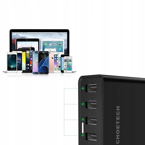 ŁADOWARKA BIUROWA 6XUSB QUICK CHARGE SZYBKA 50W na Arena.pl