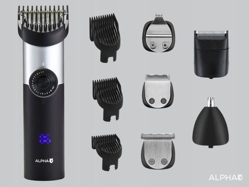 Maszynka Do Strzyżenia Włosów, Brody i Ciała 5W1 Trymer + Golarka Alpha na Arena.pl