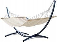 POTENZA Stelaż GRANDE + Hamak ROMA XL Ecru Poprzeczka