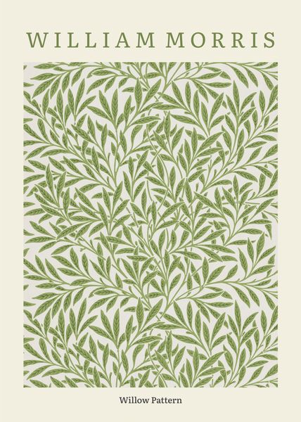Plakat 50x70cm Design Willow Pattern, Morris Vintage do Salonu zdjęcie 2