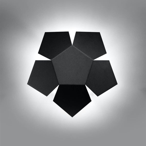 Czarny kinkiet sypialniany SL.0423 metalowa lampa kwiat zdjęcie 2