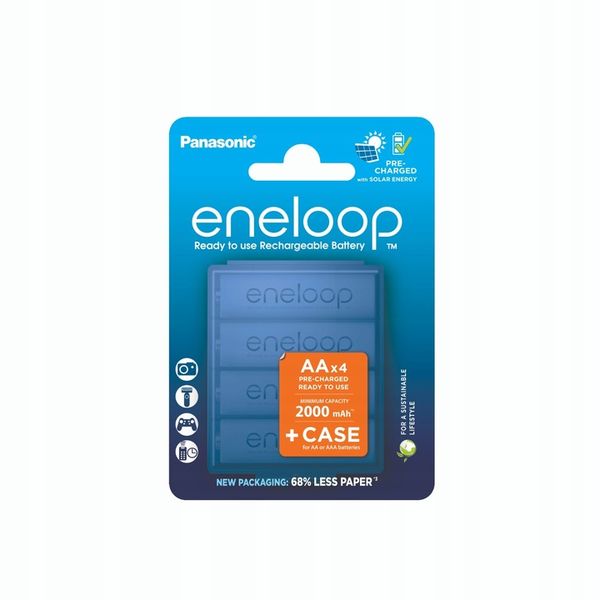 4x AKUMULATORKI ENELOOP AA PALUSZKI 2000 mAh +CASE (PUDEŁKO) JAPOŃSKIE zdjęcie 3