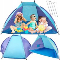 NAMIOT PARAWAN PLAŻOWY NA PLAŻĘ SAMOROSKŁADAJĄCY PARASOLKA UV30+ ŚLEDZIE XL