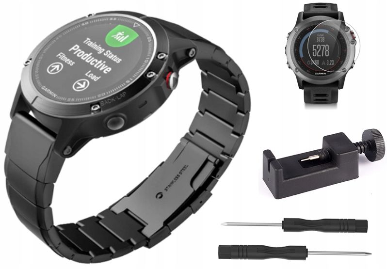 BRANSOLETA DO GARMIN FENIX 5X / 6X / 7X PRO +SZKŁO zdjęcie 1