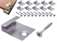 KLIPSY MONTAŻOWE POCZĄTKOWE DO DESEK KOMPOZYTOWYCH NIERDZEWNE 10szt.