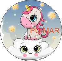 Opłatek na tort Urodziny Jednorożec Konik Pegaz Koń Kuc Tekst Gratis