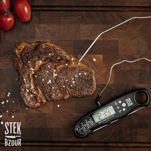 Termometr Kuchenny Cyfrowy do Mięsa Steków Żywności STEK BZDUR LCD Sonda na Arena.pl