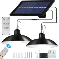 Żyrandol solarny LED podwójny 14,8x6,4cm