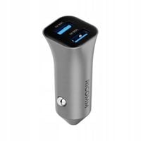 Mocna ładowarka samochodowa 24W 2 x USB 2,4A dwuportowa Jakość Ricomm