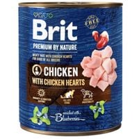 mokra karma dla psa z kurczakiem brit premium by nature 800g chicken hearts