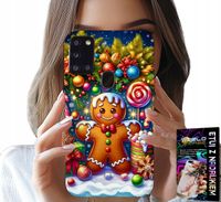 ETUI DO SAMSUNG GALAXY A21s - PIERNIK, CUKIERKOWE WZORY ŚWIĘTA + SZKŁO