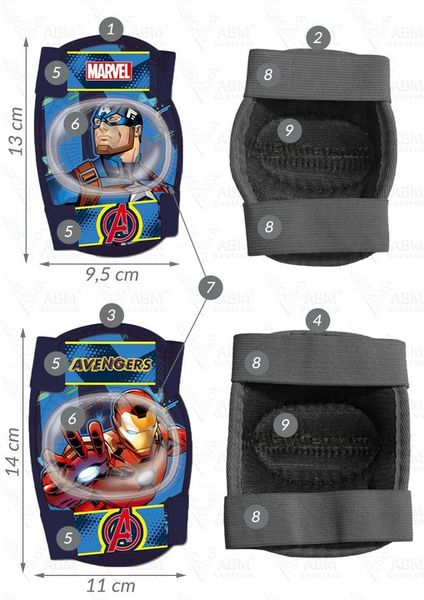 4x ochraniacze kask rowerowy rękawiczki na rower Avengers Ironman Kapitan A zdjęcie 5