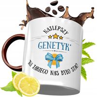 Kubek Pomarańczowy Dla Genetyka Prezent Z Nadrukiem Ze Zdjęciem