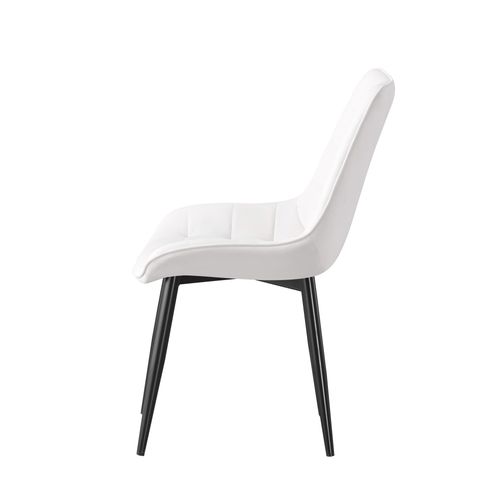 MALMO KRZESŁO TAPICEROWANE ECRU WELUR PIKOWANE na Arena.pl