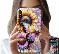 ETUI DO XIAOMI REDMI 9A - SŁONECZNIK Z MOTYLKIEM, OBUDOWA + FOLIA