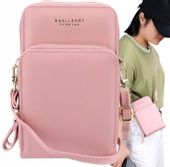 kopertówka Torebka na telefon portfel Etui ramię  R28_Różowy