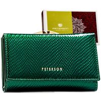 średniej wielkości portfel damski na bigiel i zatrzask wykonany z